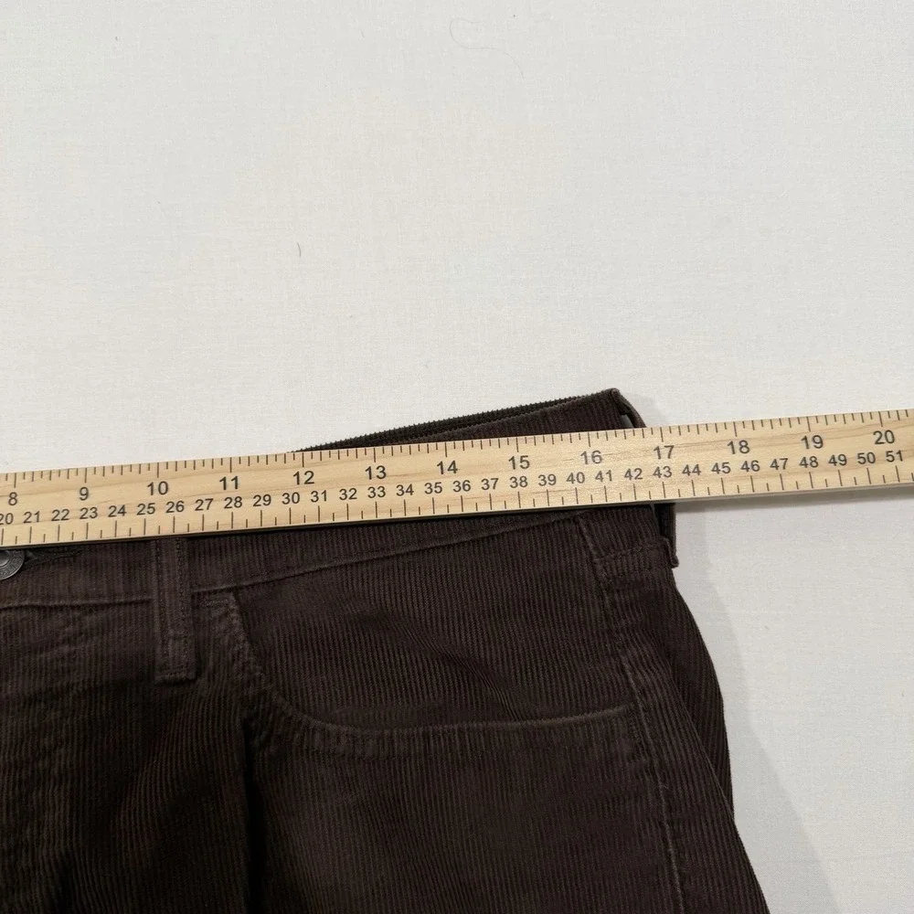 Levis 514 Mens 33x30 Brown Corduroy Pants Slim Straight Stretch White Tab Cords